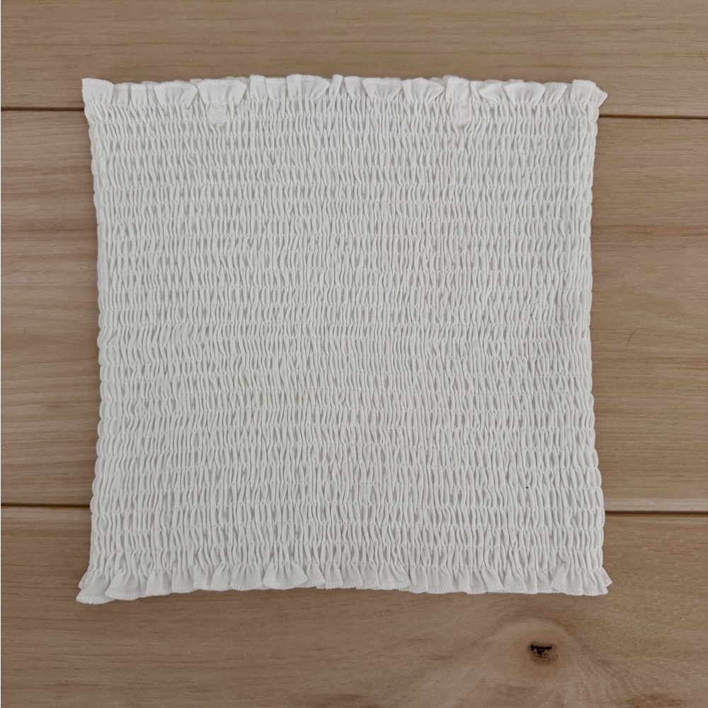 White Smocked Tube Top